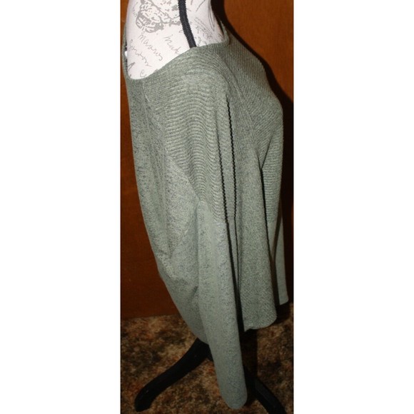 One Park Ave Women's Ribbed Sweater Tunic Sz Plus 2X Green LS Soft - Picture 6 of 8